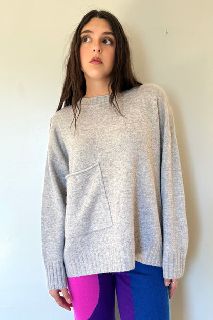 Crush Ziggy Boyfriend Sweater - Stormy