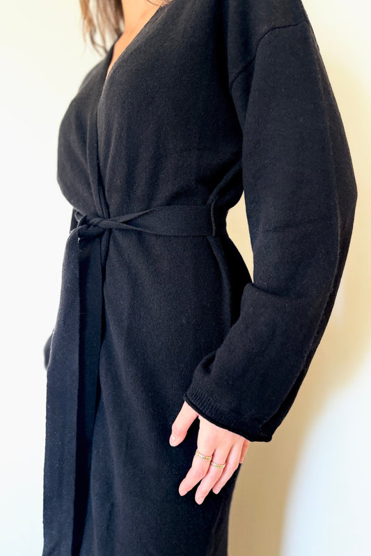 Crush Bambam Maxi Cardigan - Black