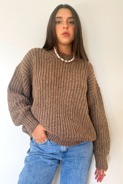 Atelier Delphine Alpaca Rib Sweater - Brown