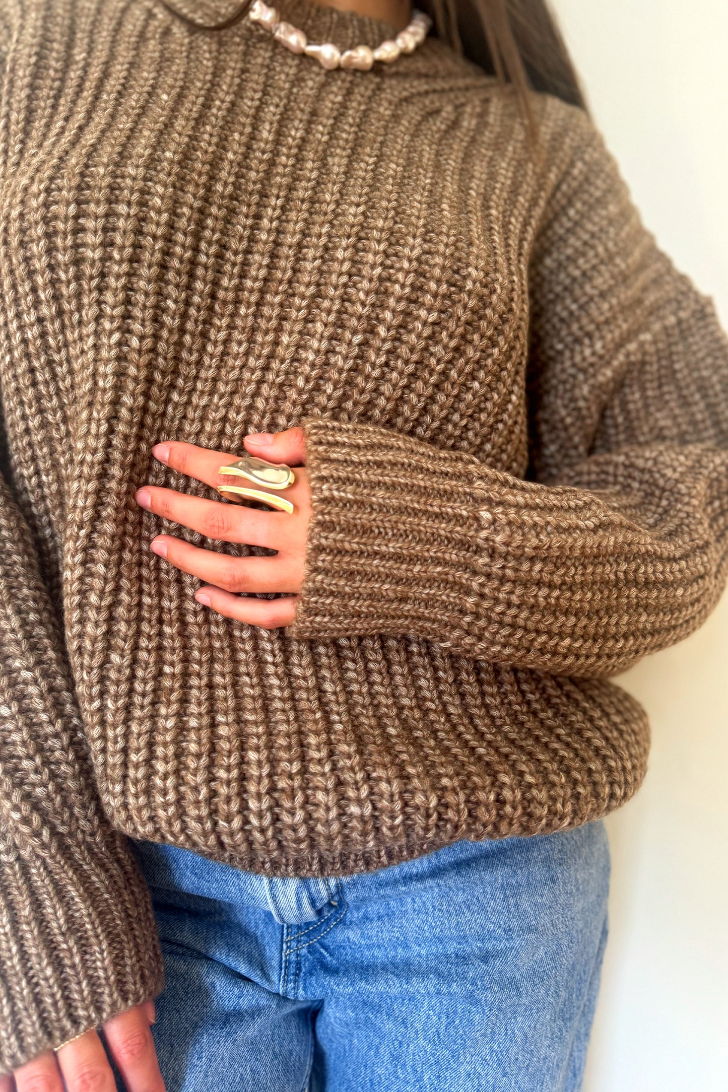 Atelier Delphine Alpaca Rib Sweater - Brown