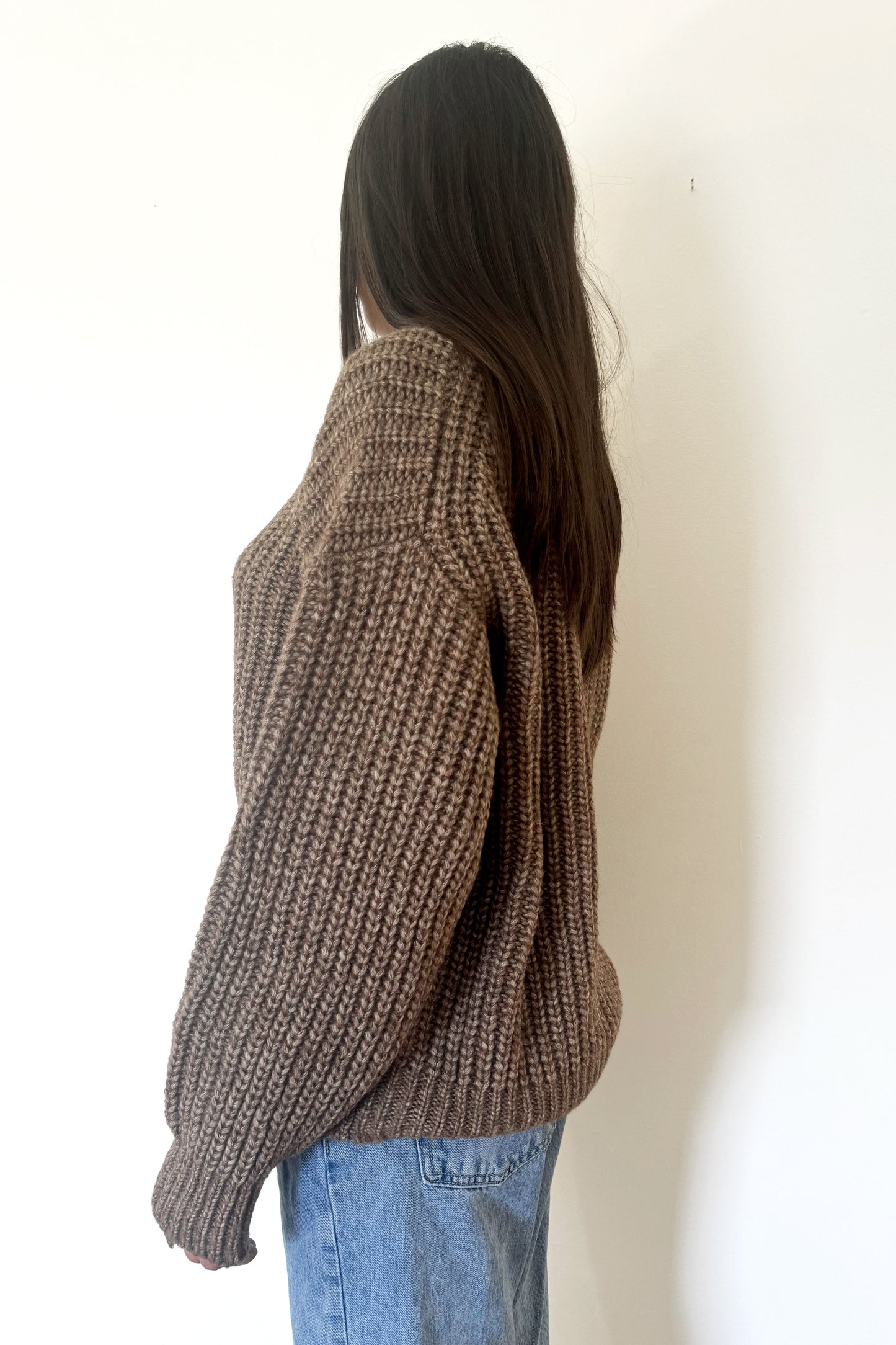 Atelier Delphine Alpaca Rib Sweater - Brown