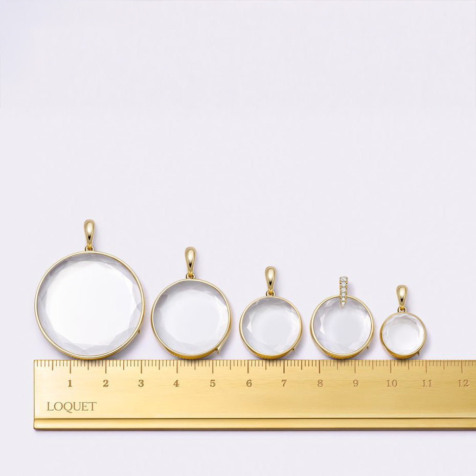 Loquet London- Mini Round Rolo Locket Necklace Set 18K