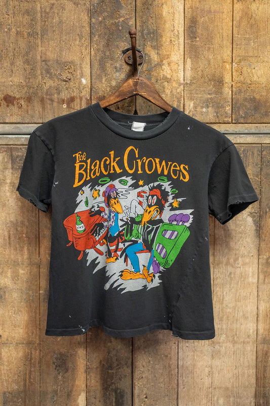 MadeWorn The Black Crowes Crop Tee - Coal