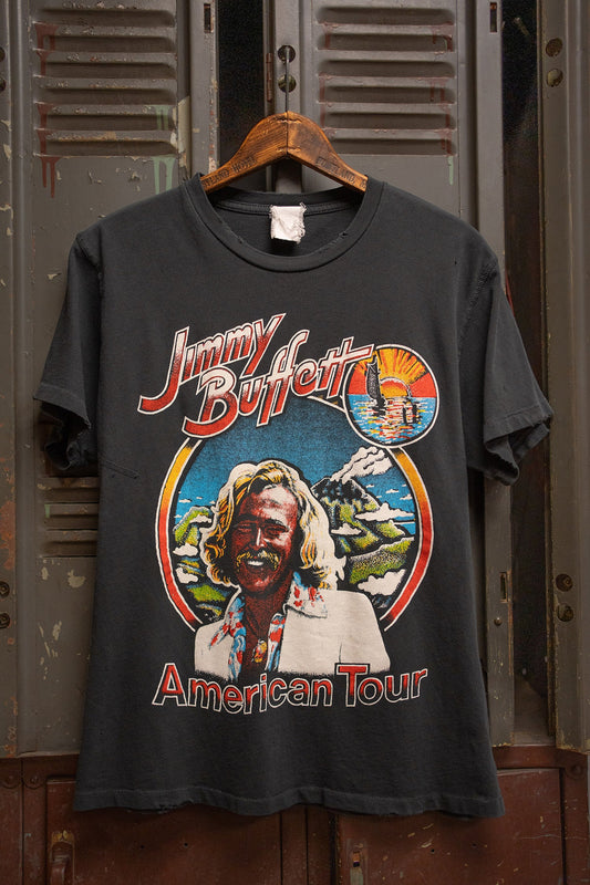 MadeWorn Jimmy Buffett Mens Crew Tee - Coal