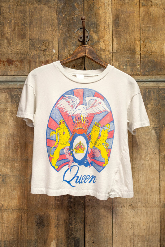 MadeWorn Queen Somebody to Love Crop Tee - Vintage White