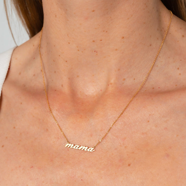 Thatch California Mama Script Necklace- 14k Gold Plated