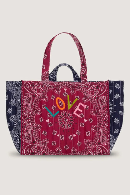 CALL IT BY YOUR NAME - Moyen Cabas Matelassé - LOVE - Bordeaux/Navy