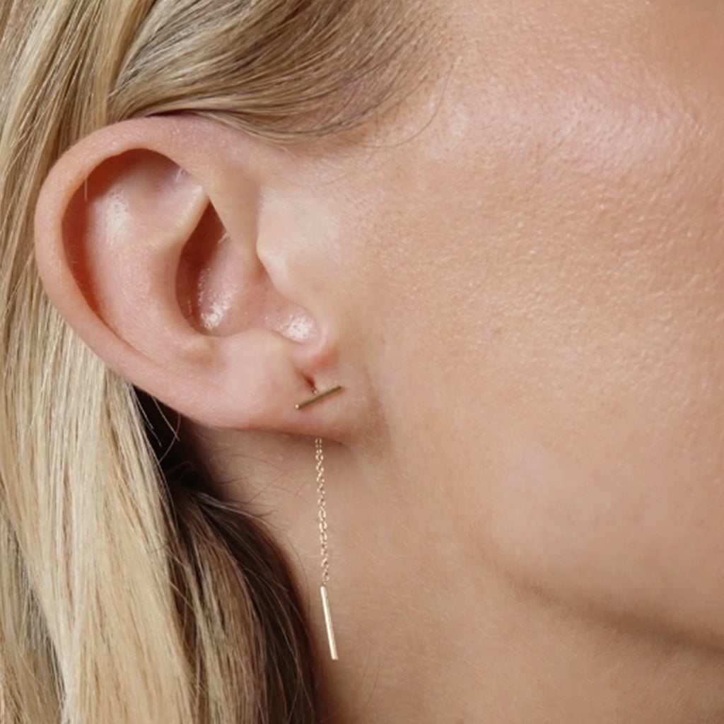 Thatch 14k Fine Milo Threader Earrings