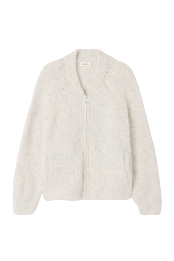 American Vintage Niby Zipper Cardigan - Polar Melange