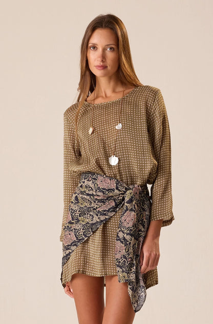 Natalie Martin - Large Square Scarf in Botanica Dusk