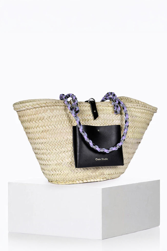 Craie Studio-Panier Holiday Basket Bag in Noir