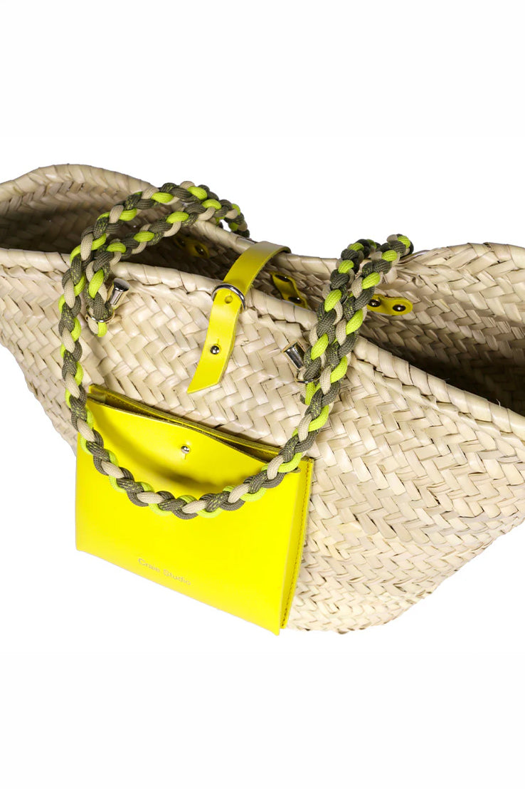 Craie Studio-Panier Holiday Basket Bag in Jaune