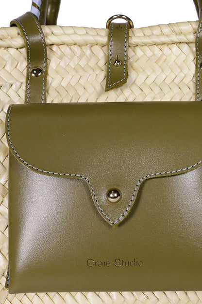 Craie Studio-Panier Monday Basket Bag in Khaki Air
