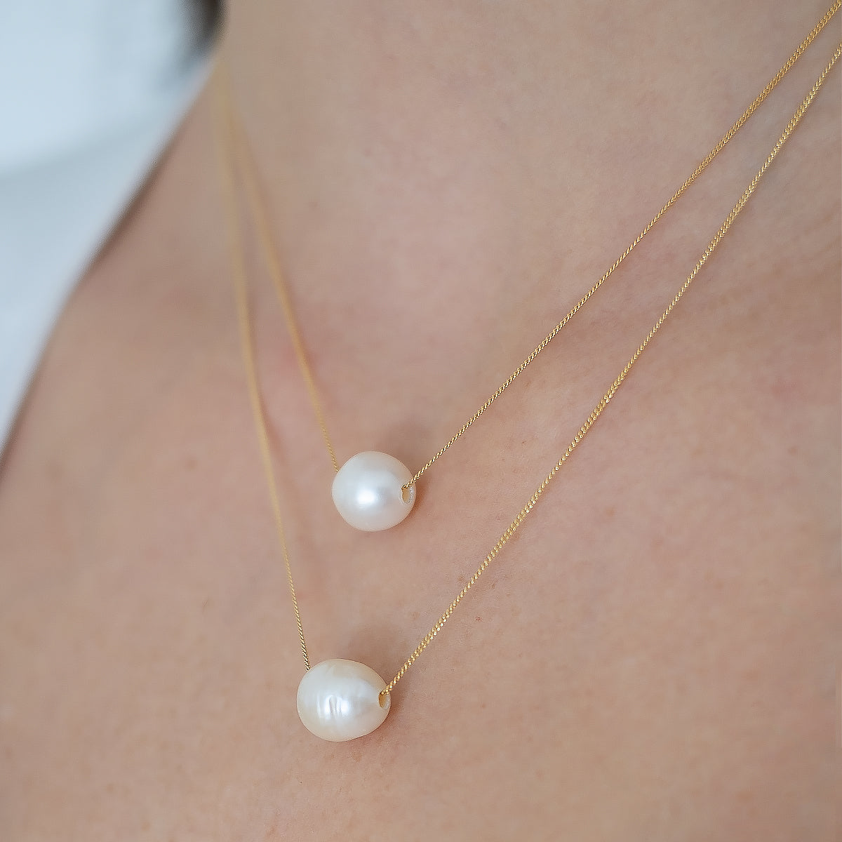 Sliding Pearl Necklace