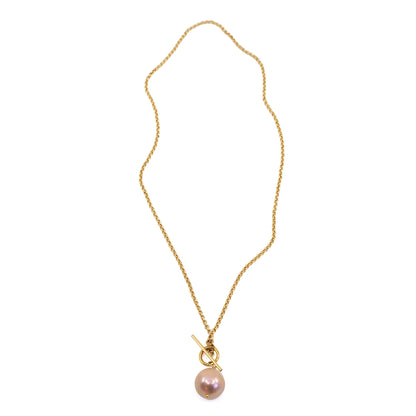 Toggle Front Necklace with Pearl