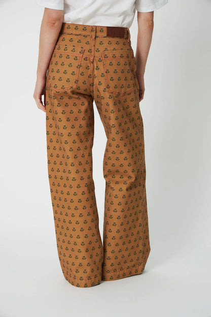 Stella Nova - Printed Canvas Pants in Simple Flowers