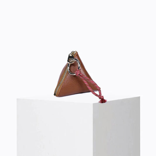 Craie Studio Pyramid Pouch - Grained Coffee