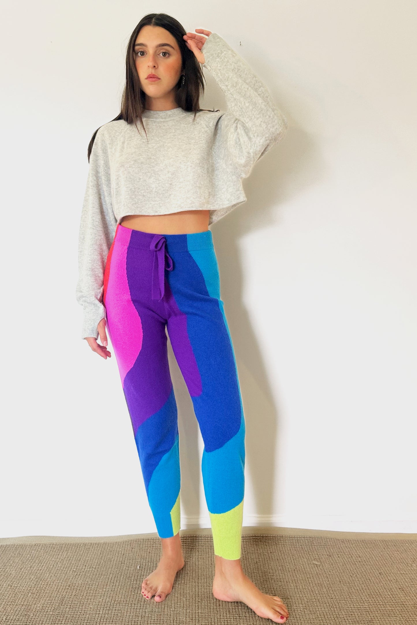 Crush Wave Stripe Faro Pants - Rainbow