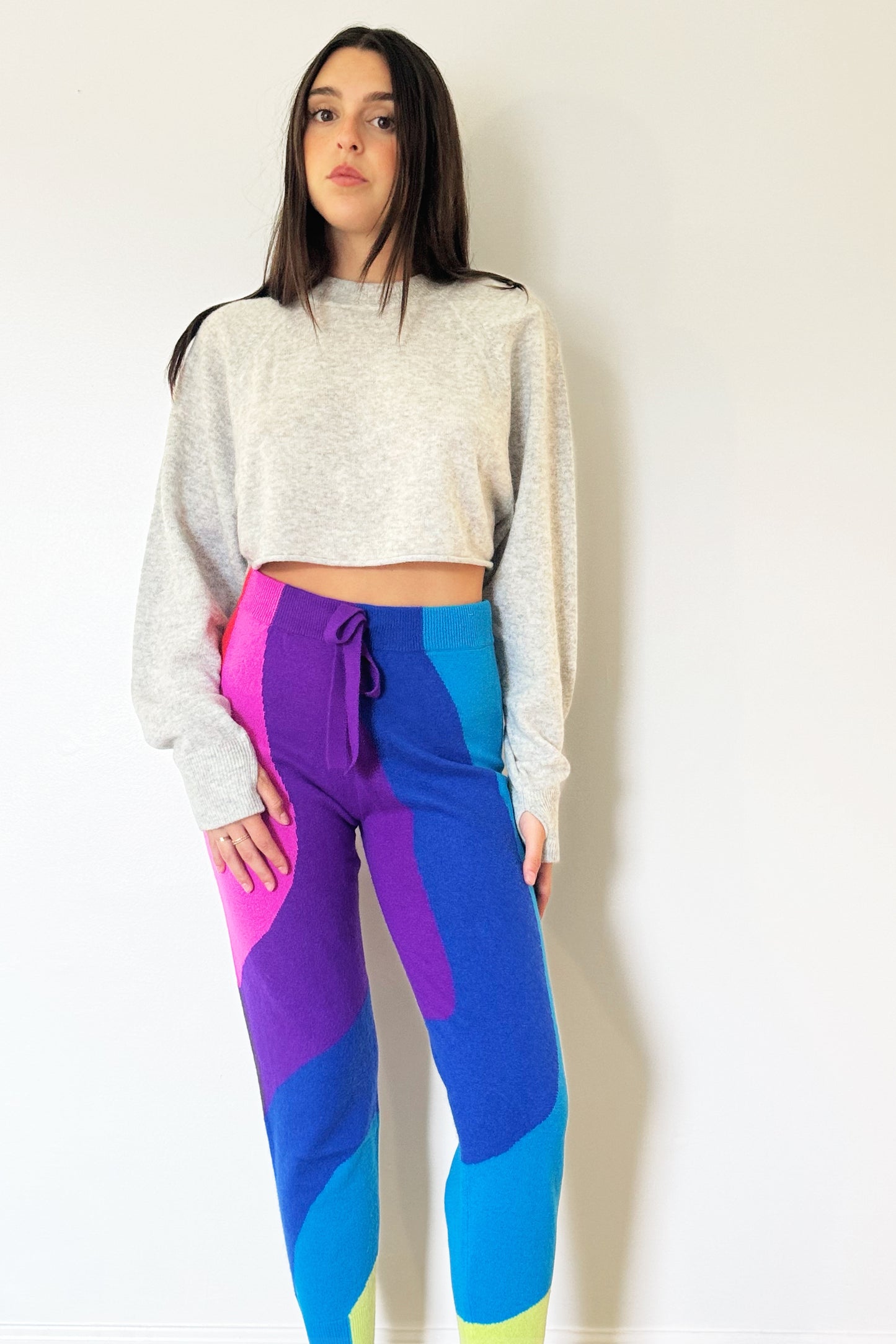 Crush Wave Stripe Faro Pants - Rainbow