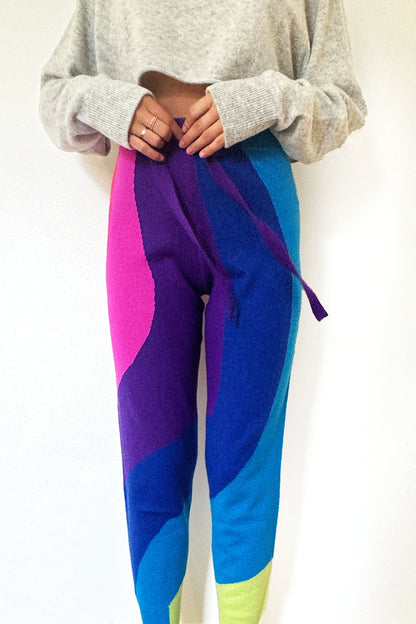 Crush Wave Stripe Faro Pants - Rainbow