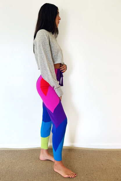 Crush Wave Stripe Faro Pants - Rainbow