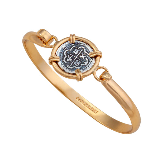 Charles Albert Replica Spanish Coin Prong Bangle