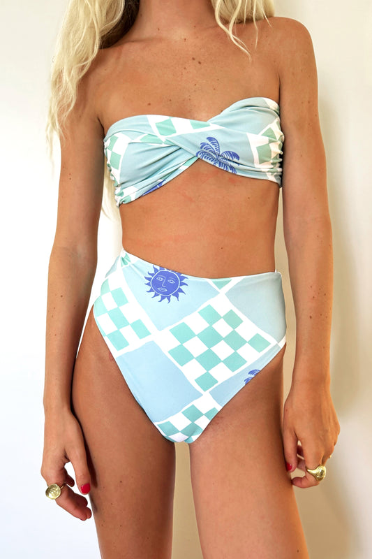 Citrine Swim Lottie Top - Sage Tile