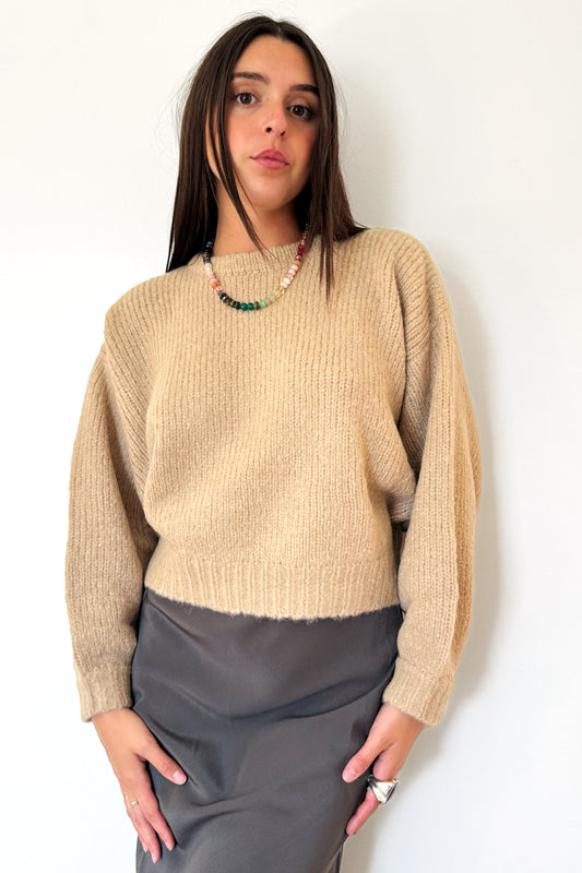 Atelier Delphine Balloon Sleeve Sweater - Sand