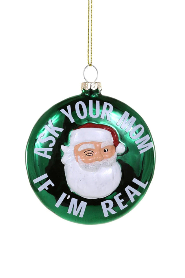 Cody Foster Winking Santa Ornament