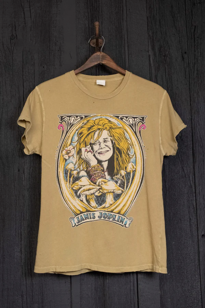 MadeWorn Janis Joplin Piece of My Heart Crew Tee - Sand – GOLDBUG MadeWorn Janis Joplin Piece of My Heart Crew Tee - Sand – GOLDBUG