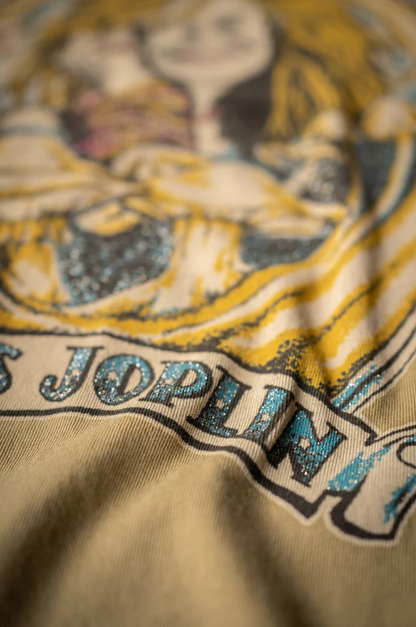 MadeWorn Janis Joplin Piece of My Heart Crew Tee - Sand