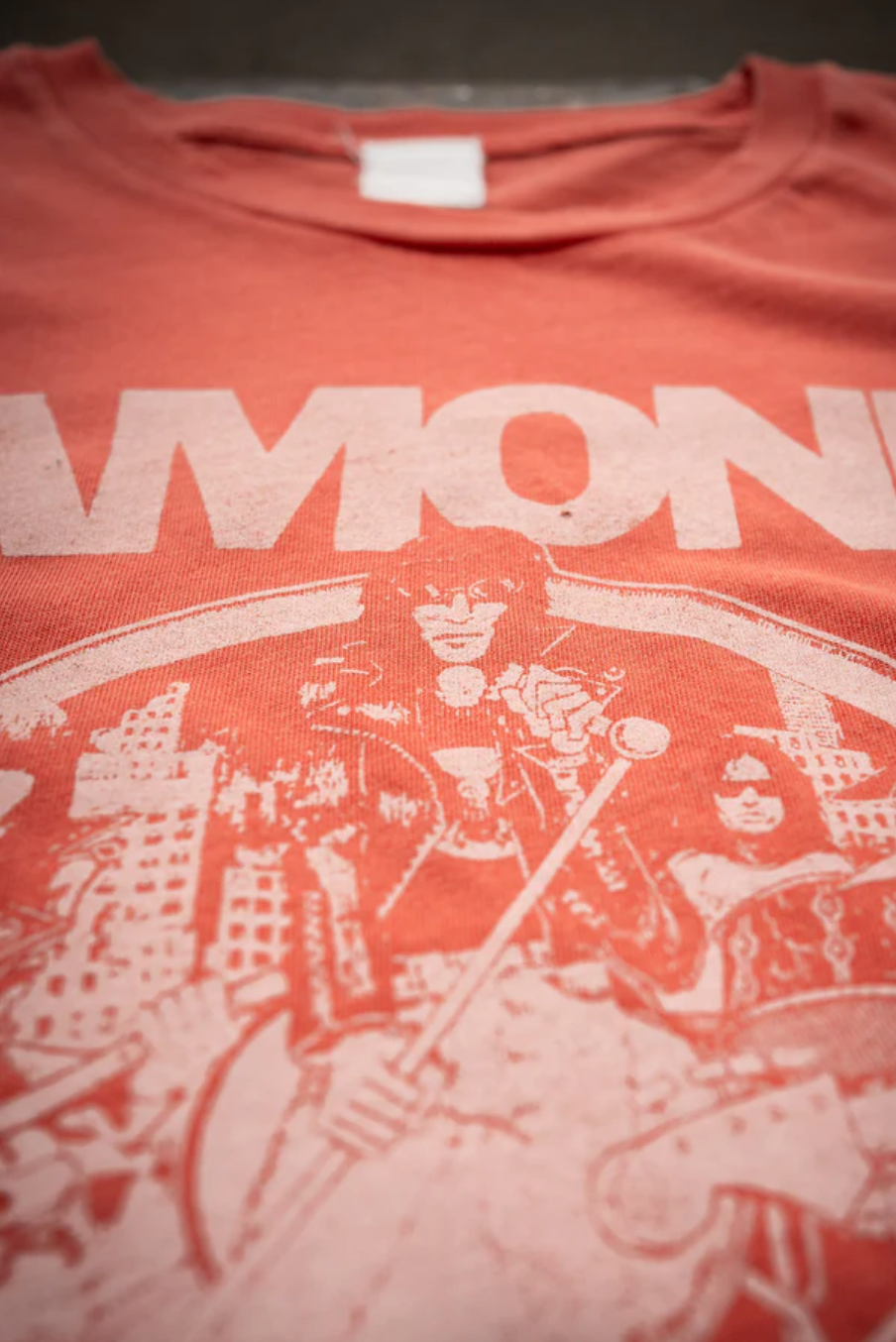 Madeworn Ramones Poison Heart Mens Crew Tee - Cherry