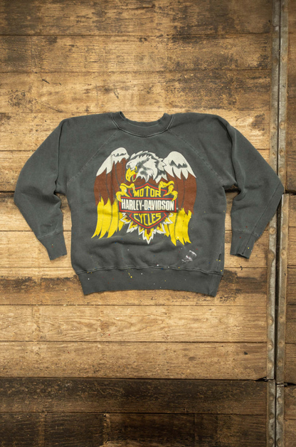 MadeWorn Harley Davidson Shrunken Sweatshirt - Dusk