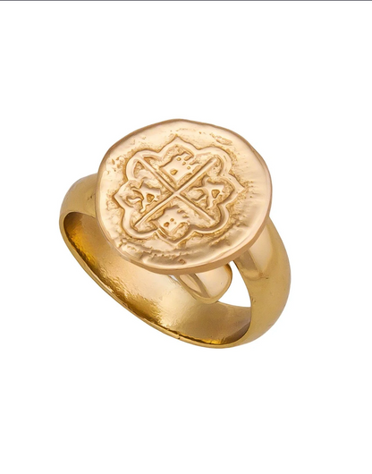 Charles Albert Spanish Coin Adjustable Ring