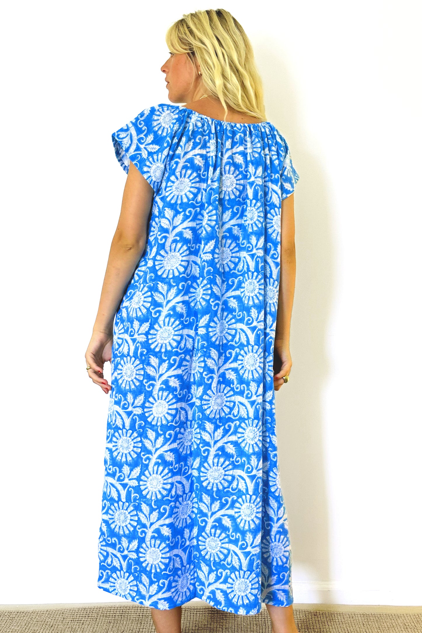 Joshi Gauze Sea Dress - Blue