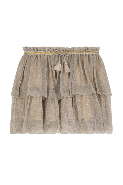 Louise Misha Kids Inej Skirt- Gold Lurex Jersey