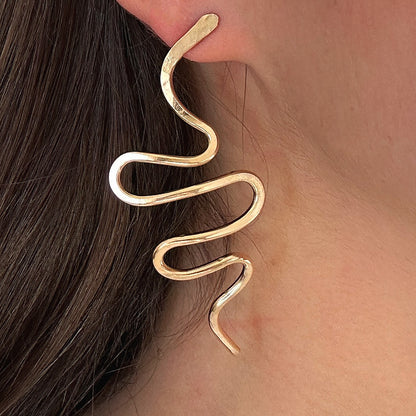 Snake Post Earrings