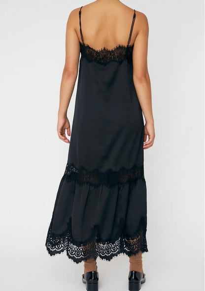 Stella Nova - Silk Lace Dress in Black