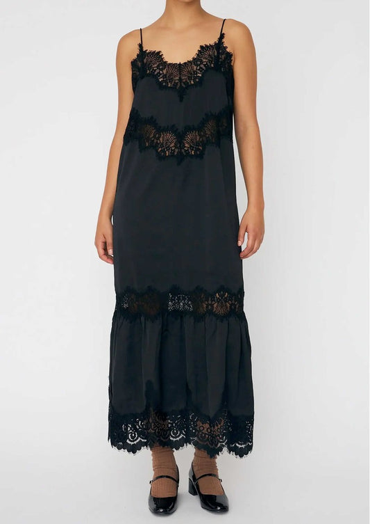 Stella Nova - Silk Lace Dress in Black