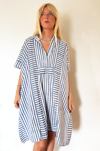 Emerson Fry Emerson Short Caftan- Ocean Stripe