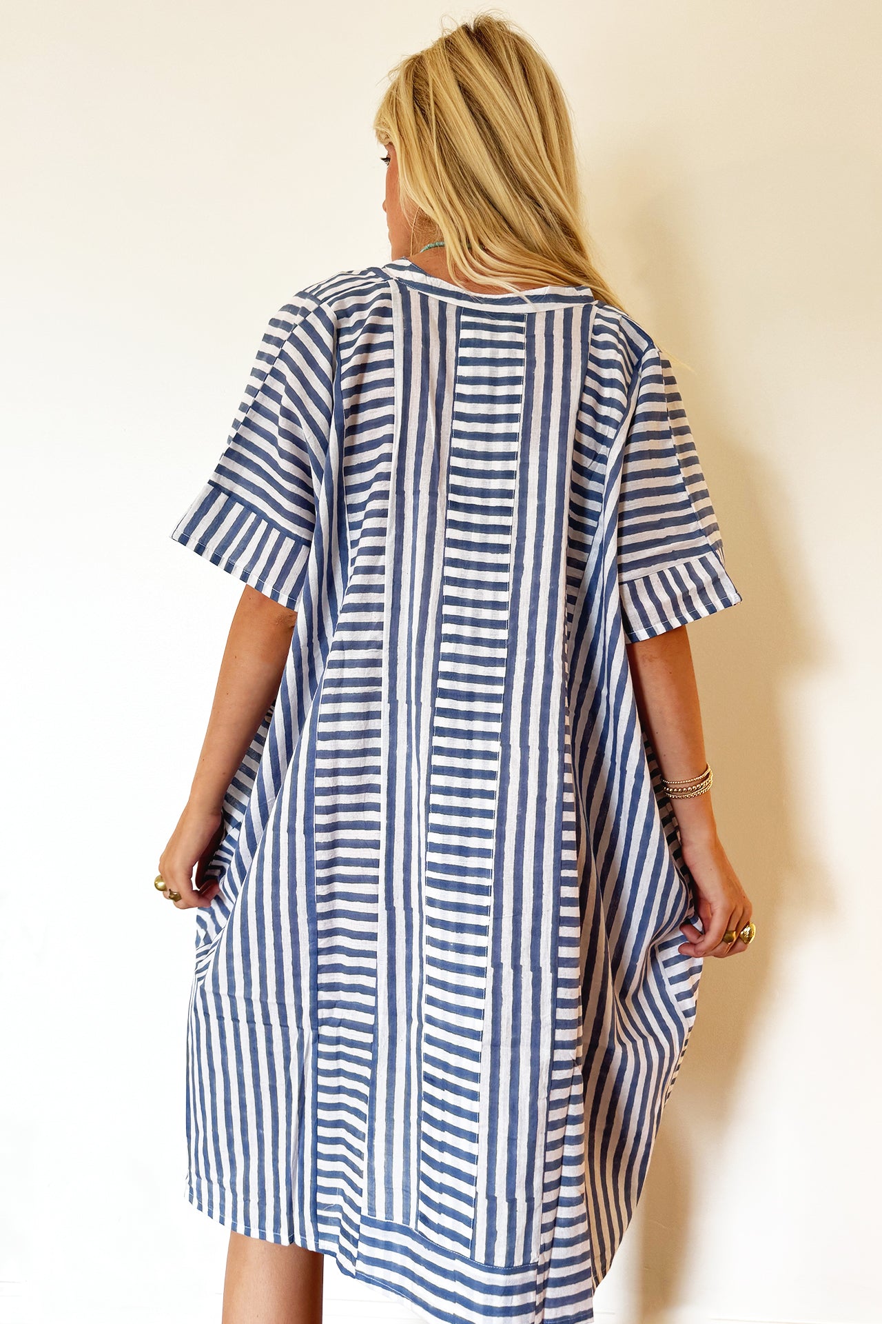 Emerson Fry Emerson Short Caftan- Ocean Stripe