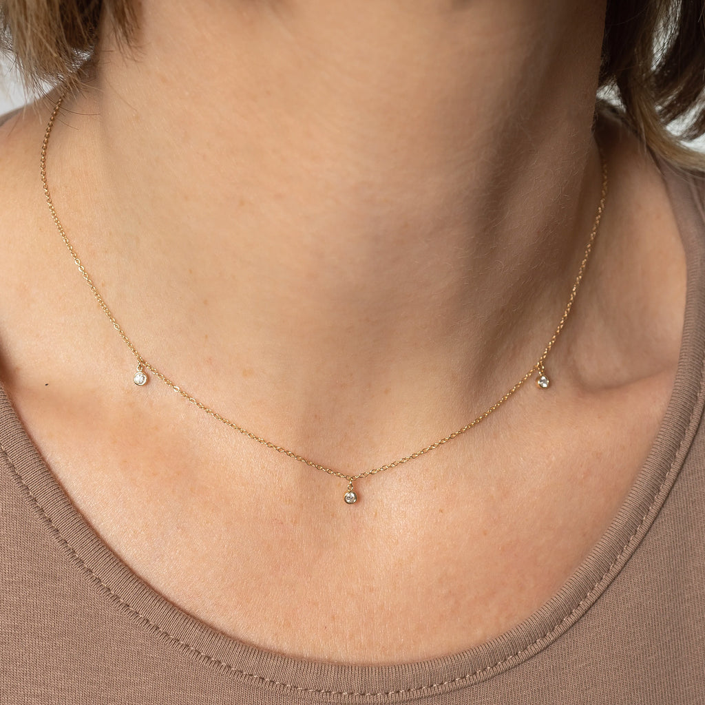 Thatch 14k Fine Tori Diamond Necklace