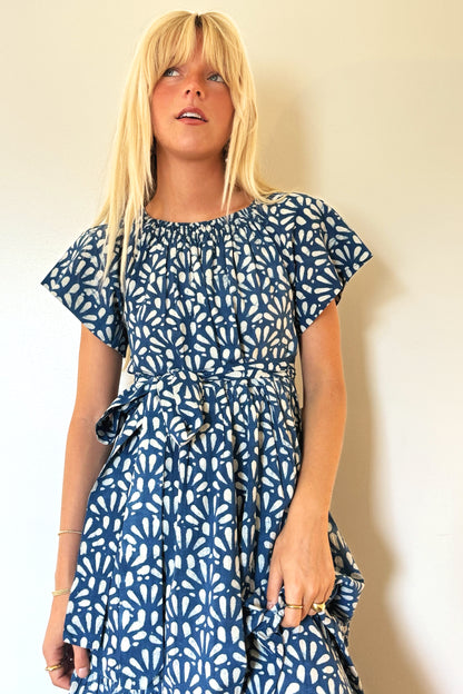 MIRTH Vienna Maxi Dress - Trellis Indigo