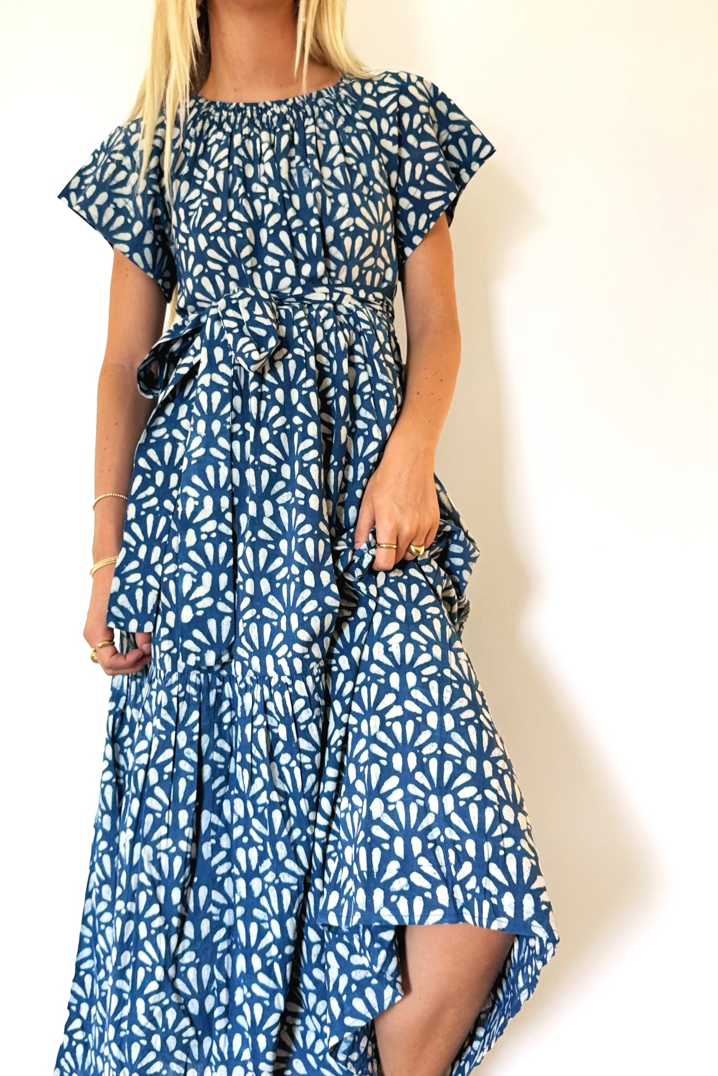 MIRTH Vienna Maxi Dress - Trellis Indigo