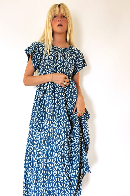 MIRTH Vienna Maxi Dress - Trellis Indigo