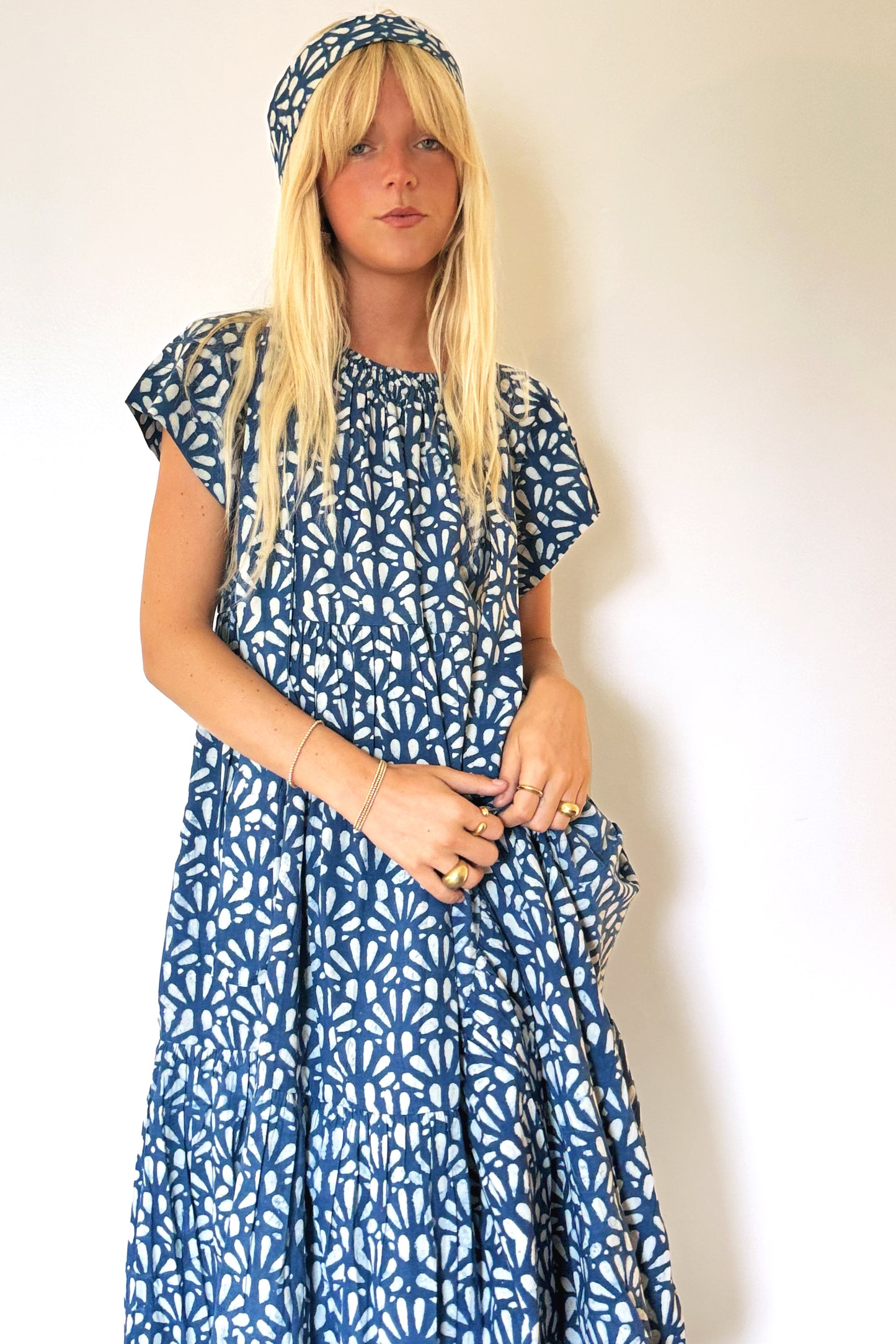 MIRTH Vienna Maxi Dress - Trellis Indigo