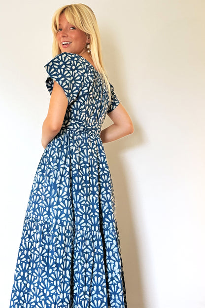 MIRTH Vienna Maxi Dress - Trellis Indigo