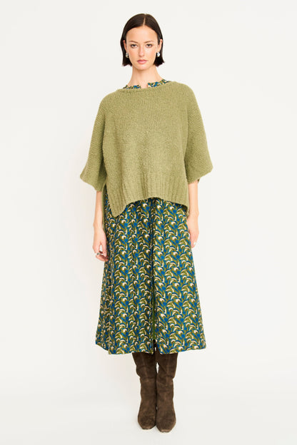 MIRTH -Fez Boucle Knit Top in Matcha
