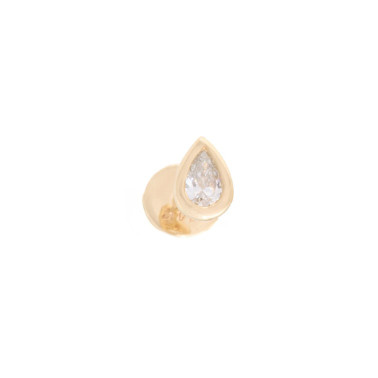 Zofia Day Bezel Pear Stud