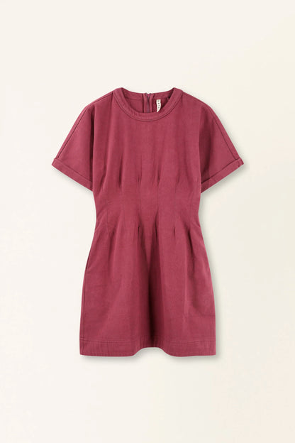 MIRTH - Wailea Canvas Short Dress in Dark Cerise
